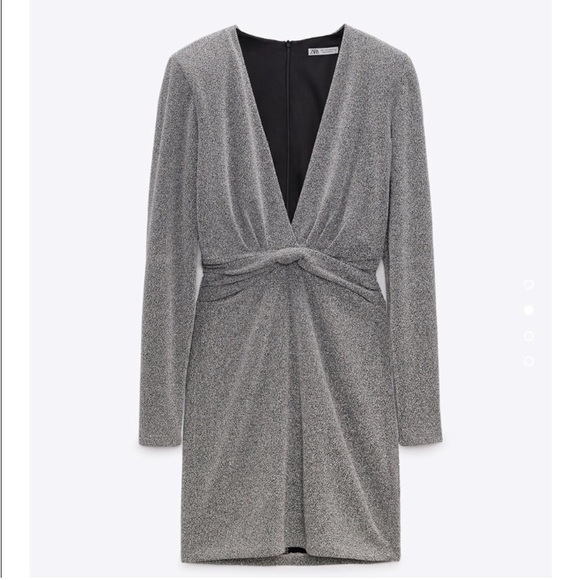 ZARA DRESS WITH METALLIC THREAD BRAND NEW WITH TAGS BLOGGERS FAV SMALL - Picture 15 of 15